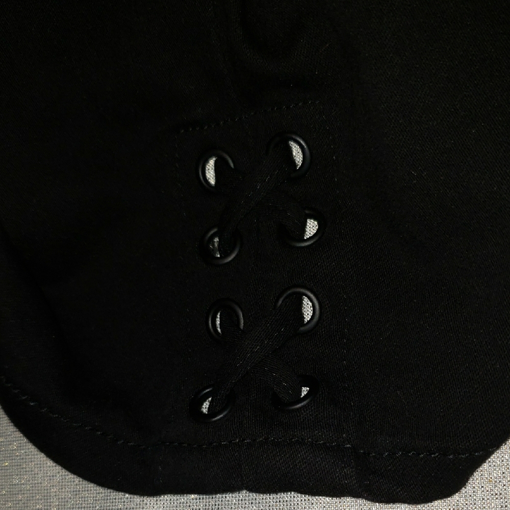d. jeans NEW Black Lace-Up Hem Capri Pants Denim Bottoms NWT Women's 18 - Picture 13 of 15